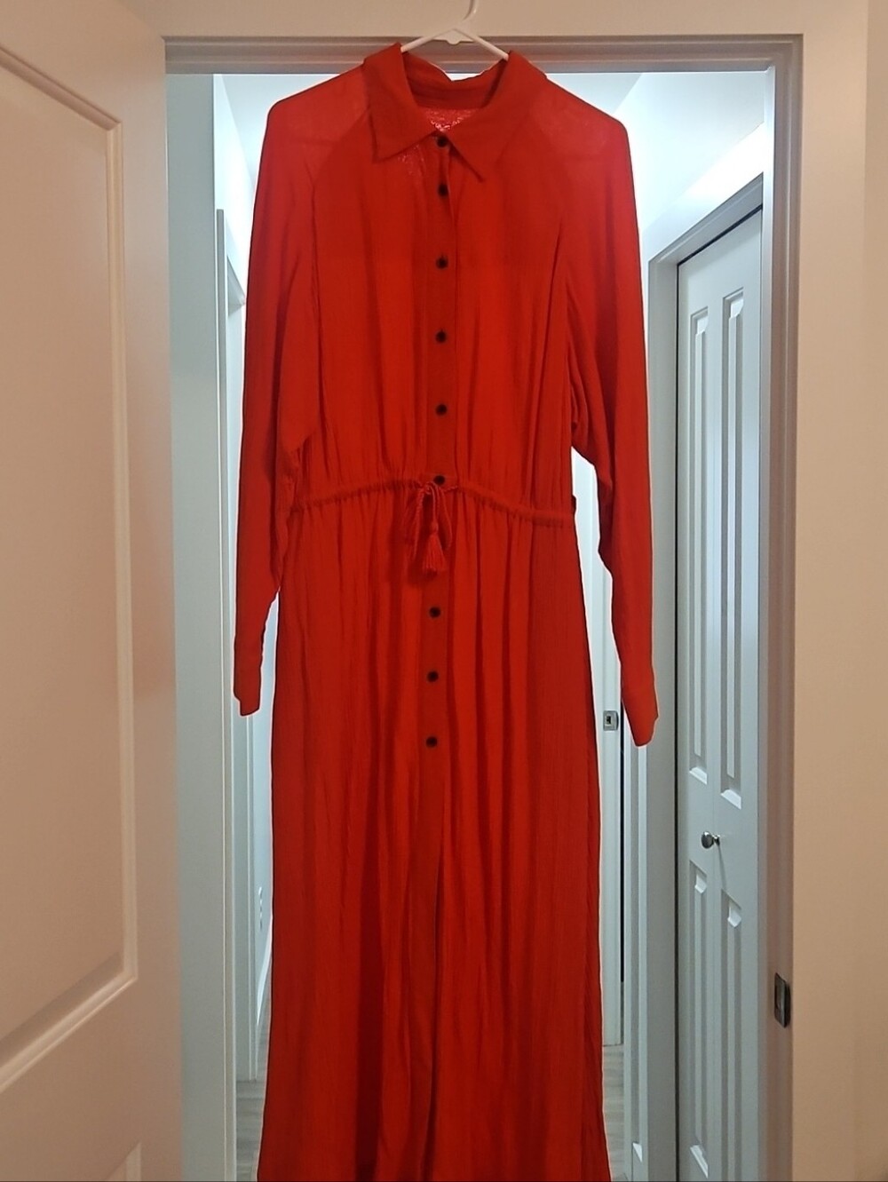 Banana Republic Button-Front Dress with Drawstring Waist